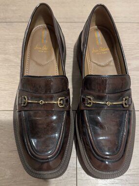 Sam Edelman Women's Laurs Loafer Chestnut Brown Lug Sole-Size 8